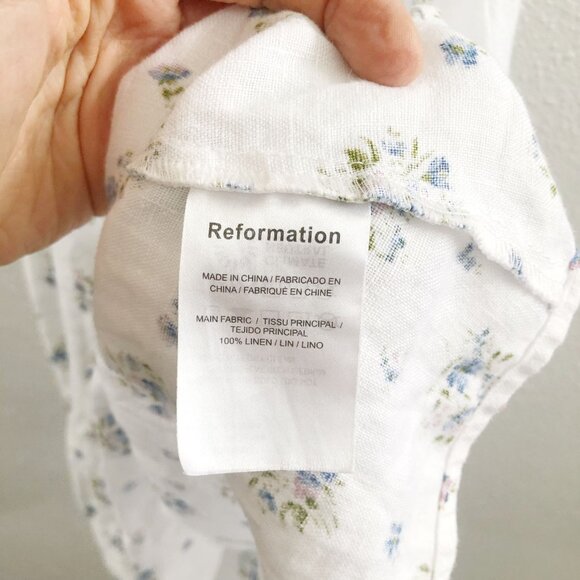 REFORMATION Emilia Linen Dress Size 2 - Picture 9 of 12